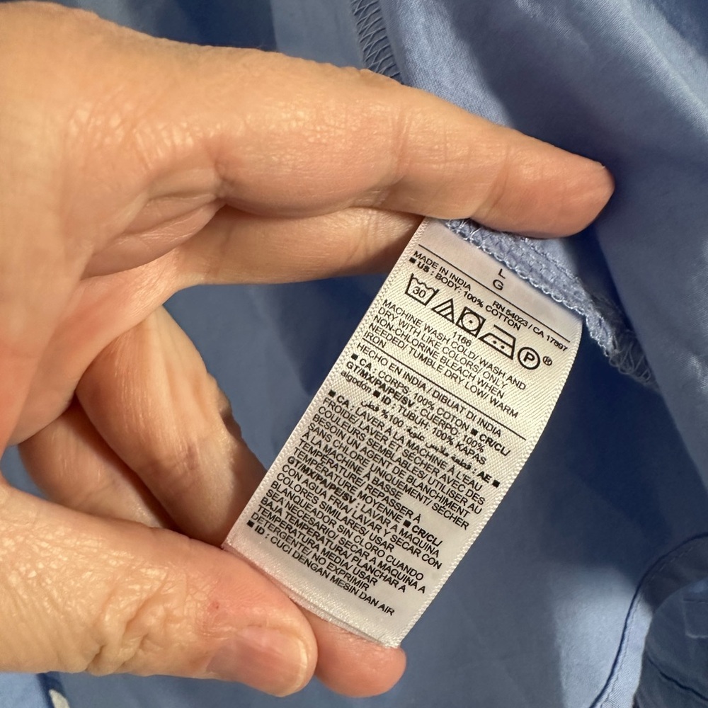 Old Navy Sky Blue The Boyfriend Shirt - Picture 3 of 4